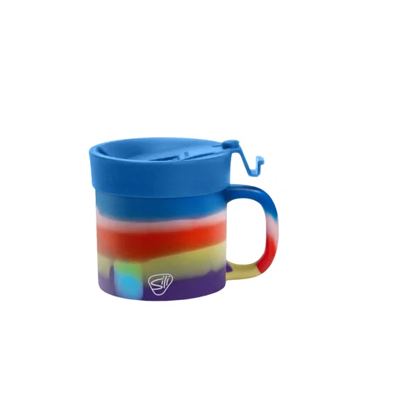 Silipint Silicone 16 oz Coffee Mug With Flip Lid, Drippy