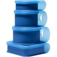thumbnail image 1 of Silipint Silicone Go Go Bowl Set with Attached Lids, BPA-Free Reusable Food Storage Containers, Microwave, Freezer & Dishwasher Safe, Deep Pool Color, 4-Piece Set (10 oz, 20 oz, 30 oz & Sandwich Size, 1 of 9