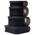 thumbnail image 1 of Silipint: Silicone Go Go Bowls: Set Of 4: Smoke - Sizes: 10, 20, 30 oz & Sandwich Size - Unbreakable, Attached Lids, 1 of 10