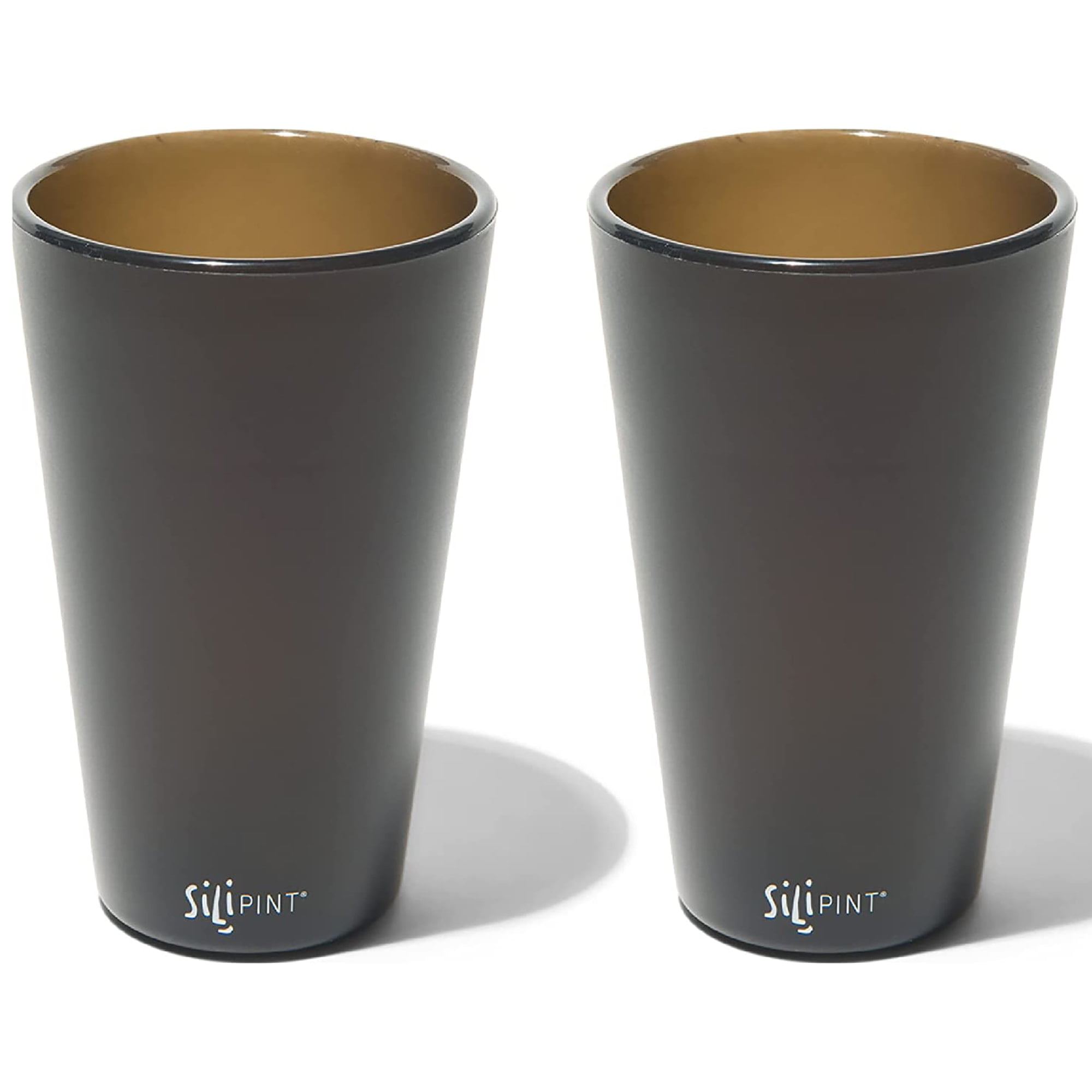 Silipint: Silicone 16oz Coffee Tumblers: 2 Pack Blue Speckled - Unbreakable Cups, Reusable, Flexible, Hot & Cold Drinks