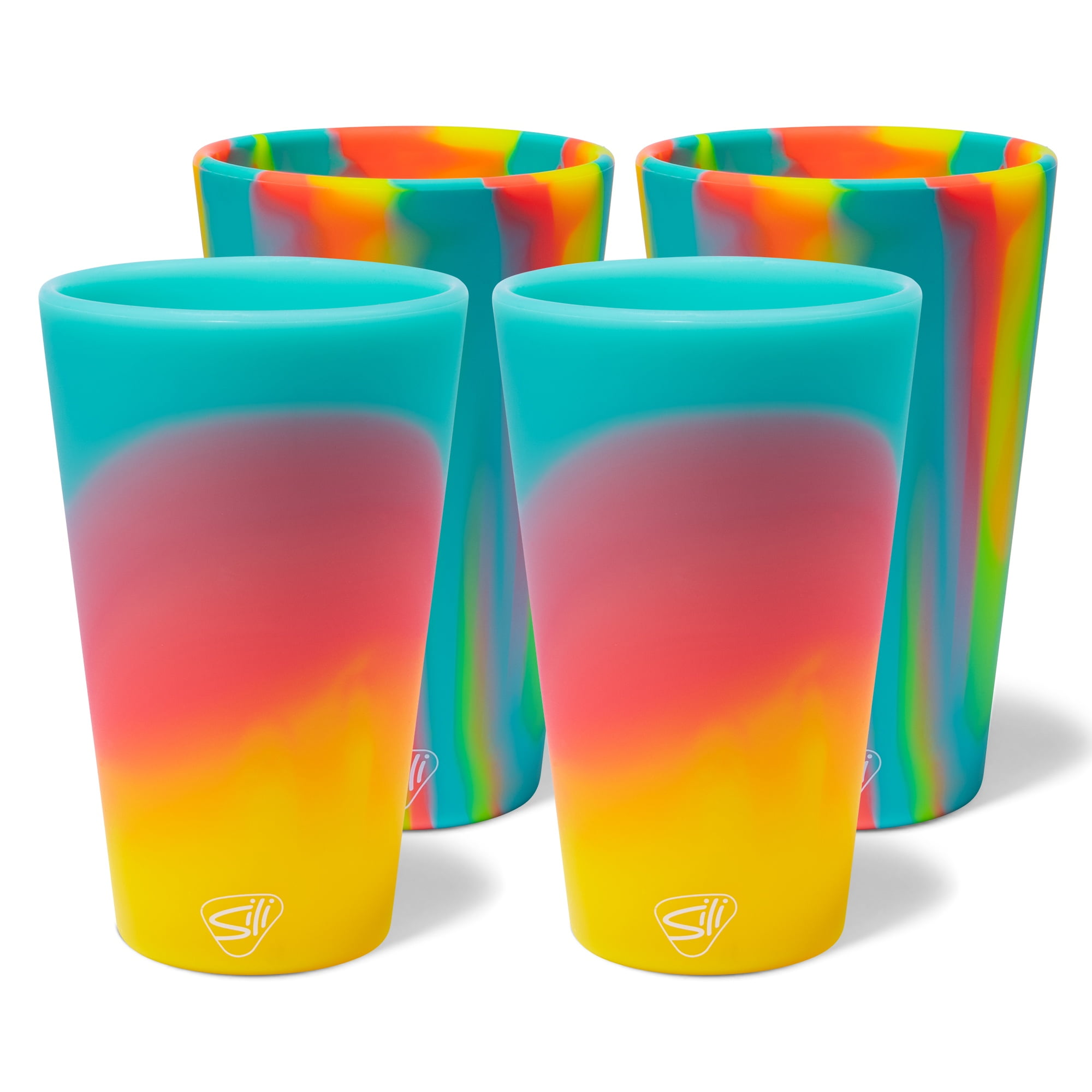 Silipint: Silicone Pint Glasses: 2 Pack Icicle -16oz Reusable Unbreakable  Cups, Flexible, Hot/Cold, Non-Slip Easy Grip