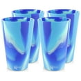 thumbnail image 1 of Silipint: Silicone Pint Glasses: 4 Pack Arctic Sky - 16oz Unbreakable Cups, Flexible, Hot/Cold, Non-Slip Easy Grip, 1 of 5