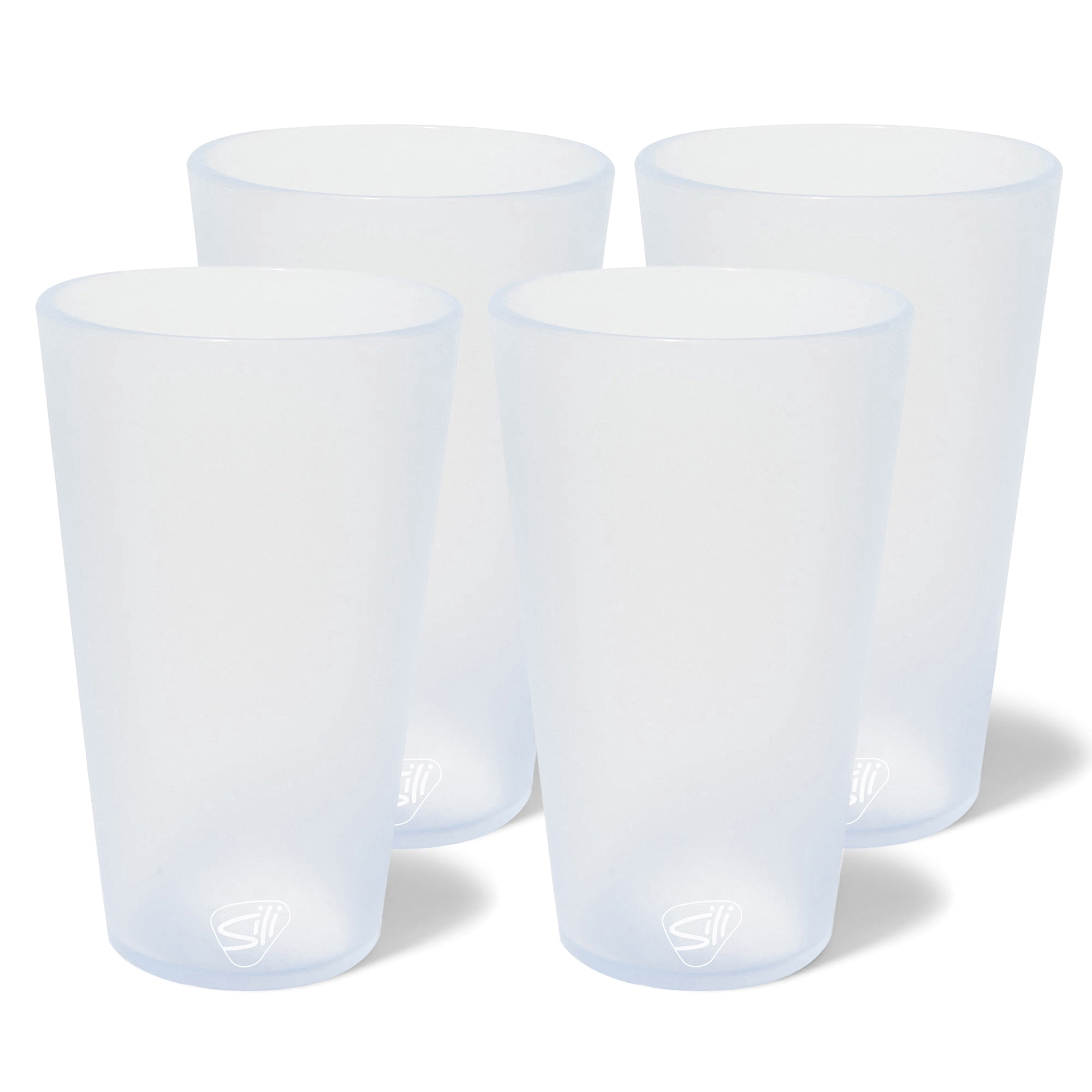 Silipint: Silicone Pint Glasses: 4 Pack Icicle - 16oz Reusable ...