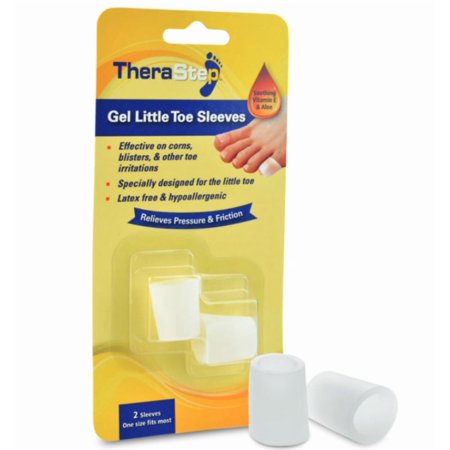Silipos TheraStep Gel Little Toe Sleeve Hypoallergenic Toe Protector 2/pk