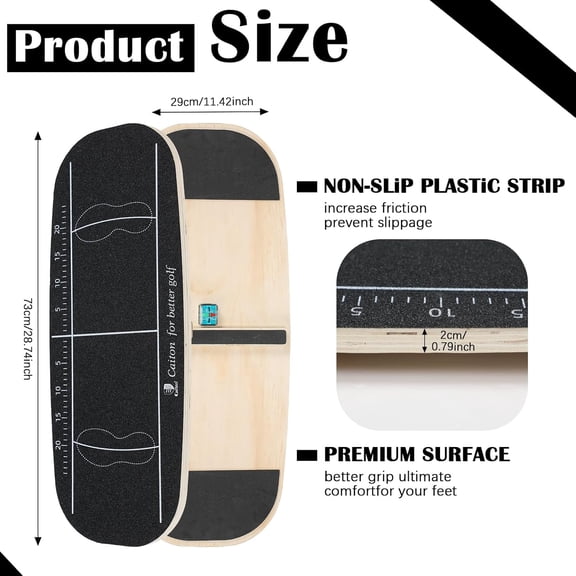 Silipull Golf Balance Board Swing Training Aid to Shift Weight Increase Consistency Trainer Gravity Transfer Golf Swing Plate Training Equipment - Strength for Chipping Hitting