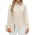 thumbnail image 1 of Siliteelon Basic Long Sleeve Button Down Shirts for Women Stretch Formal Work Blouse, 1 of 8