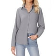 thumbnail image 1 of Siliteelon Women's Wrinkle Free Dress Shirts Long Sleeve Button Down Business Casual Office Work Blouse, 1 of 8