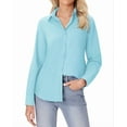 thumbnail image 1 of Siliteelon Women's Wrinkle Free Dress Shirts Long Sleeve Button Down Business Casual Office Work Blouse, 1 of 8