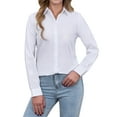 thumbnail image 1 of Siliteelon Long Sleeve Cotton Button Up Shirts for Women Office Dressy Shirts, 1 of 8