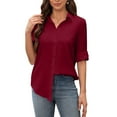 thumbnail image 1 of Siliteelon Women's Shirt Stain Resistant Wrinkle Free Long Sleeve Button Down Office Work Business Dress Shirt Tops, 1 of 6