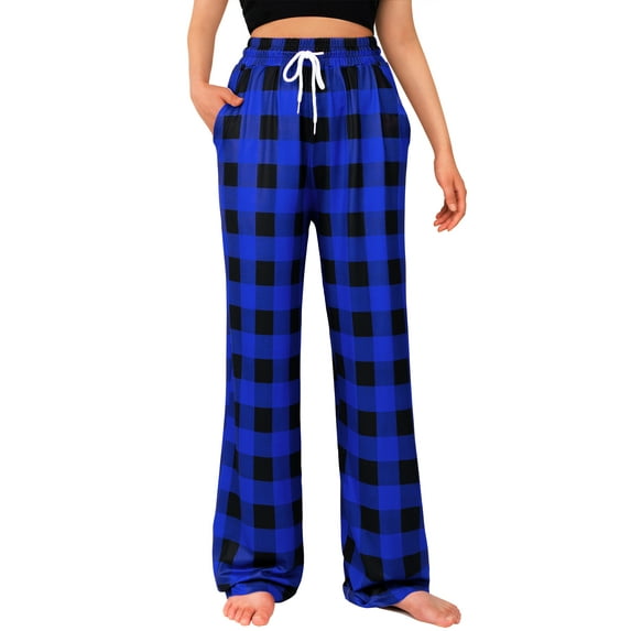 Siliteelon Stretch Cotton Pajama Pants for Women Lightweight Yoga Pants with Pockets