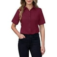 thumbnail image 1 of Siliteelon Women's Dressy Casual Button Down Shirts Long Sleeve Collared Wrinkle Free Soft Stretchy Knit Blouses, 1 of 6