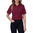 thumbnail image 1 of Dateplus Women's Dressy Casual Button Down Shirts Short Sleeve Collared Wrinkle Free Soft Stretchy Blouses Work Tops, 1 of 6