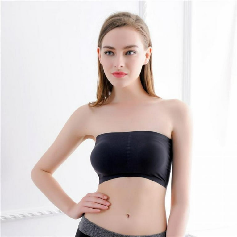 Silk Air Bra Seamless Wrapped Bra Strapless Breathable Soft Tube Top  Bandeau Bra Strap Chest Pad for Women