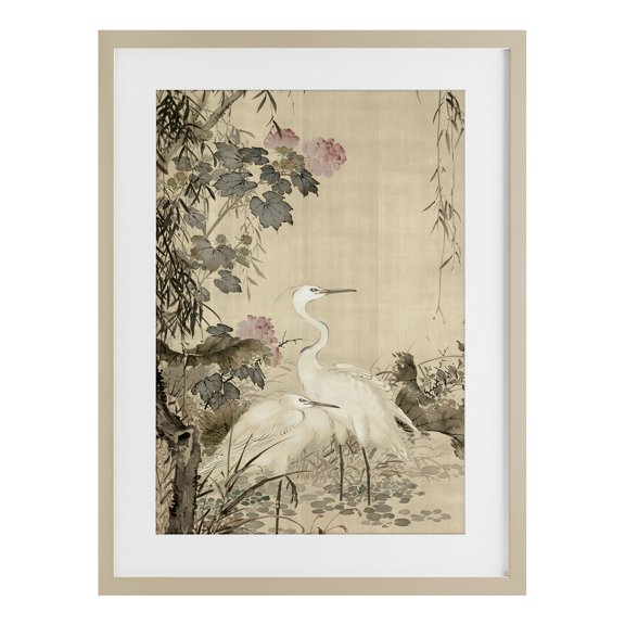 Stupell Industries Silk And Moonlight Scenery Birch Framed Print Under Glass, design by Vintage Hustle, 20 x 14
