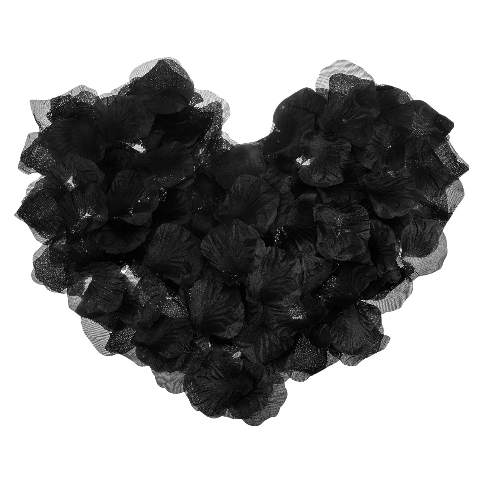 Silk Artificial Flower Petals, Black Faux Flowers 2 Inch x 2 Inch Pack