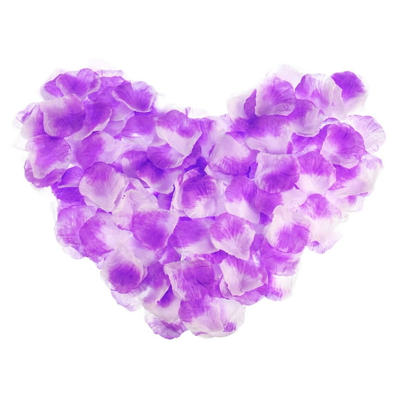 Silk Artificial Flower Petals, Purple,White Faux Flowers 2x2 Inch Pack of 2000