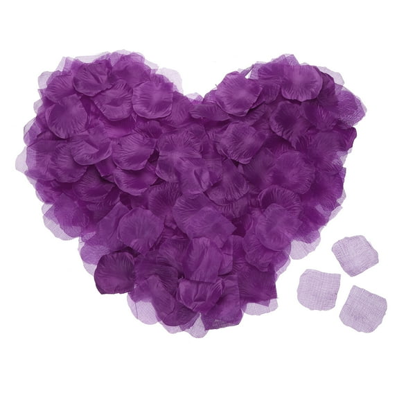 Silk Artificial Flower Rose Petals, Dark Purple Faux Flowers 2x2 Inch 3200Pcs