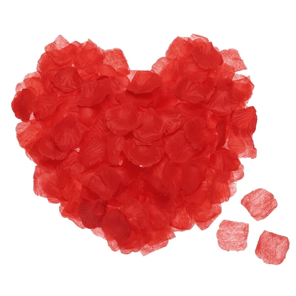 Silk Artificial Flower Rose Petals, Red Faux Flowers 2x2 Inch 5000Pcs