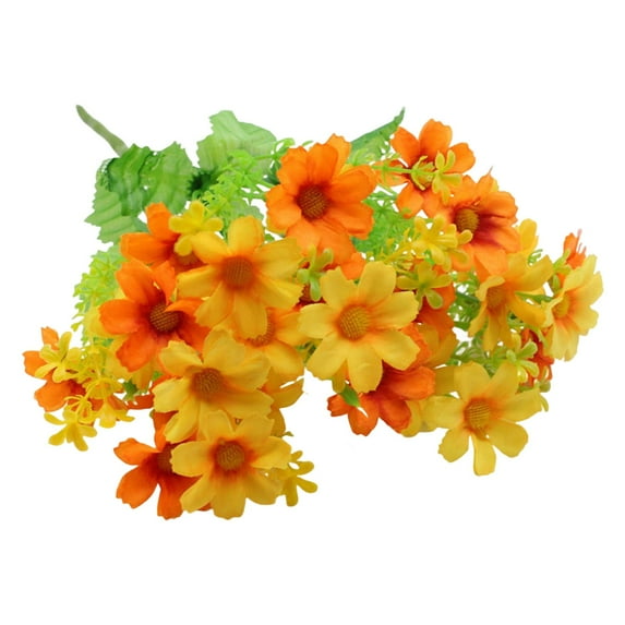 Silk Artificial Flowers for Indoor, Lifelike Artificial Daisies Bouquet, Faux Wildflowers for Home Decor, Outdoor Garden, Table Centerpiece 1PCS Fake Plants