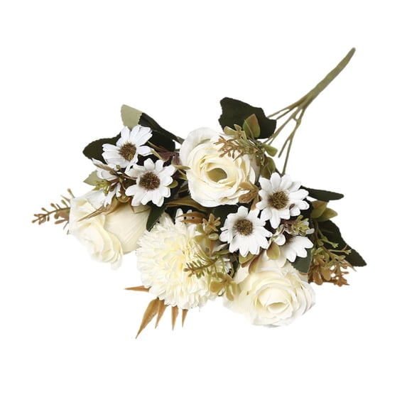 Silk Artificial Roses Bouquet, Ongmies Artificial European Roses – Perfect for Home Decor, Wedding Arrangements & Art Photography, Like Real Artificial Bouquet