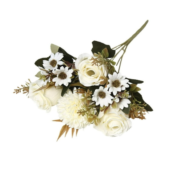 Silk Artificial Roses Bouquet, Ongmies Artificial European Roses – Perfect for Home Decor, Wedding Arrangements & Art Photography, Like Real Artificial Bouquet