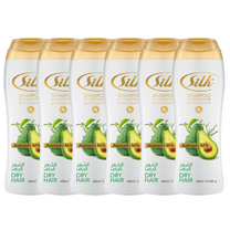 Silk Shampoo for Dry Hair with Avocado Milk: Deeply Moisturizing & Hydrating, Strengthens Weak Strands, Softens & Boosts Shine, Gentle Daily Care, 13.6 fl oz Each