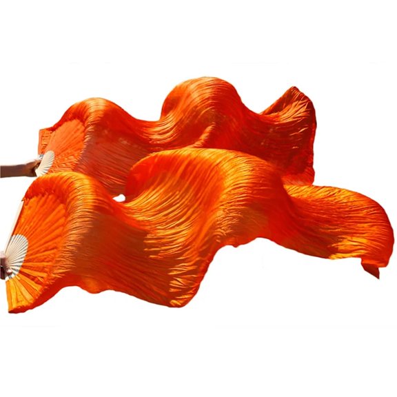 Silk Belly Dance Fans Dance Real Silk Veils 1pc Left Hand 1pc Right Hand