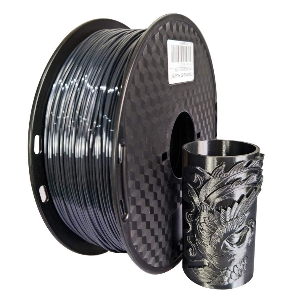 CC3D Silk Black PLA Filament 1.75mm 1KG 3D Printing Silky Gloss Shiny Metallic Printer Material FDM