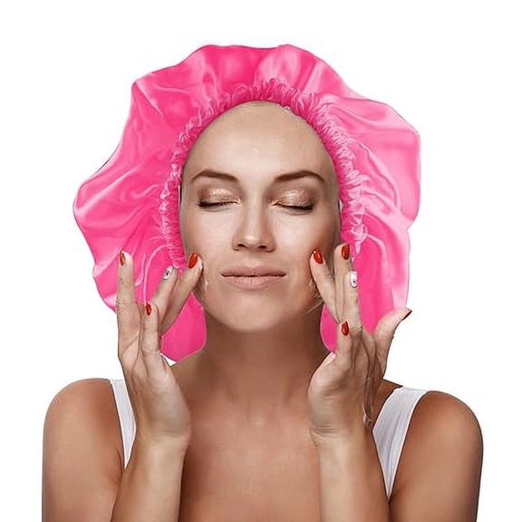Silk Bonnet For Natural Hair, Satin Bonnet Silk Bonnet Hair Bonnet For Sleeping, Satin Bonnet For Hair Bonnets For Women, RoseRed