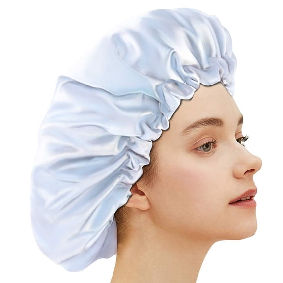 Silk Bonnet for Sleeping Women, Silk Bonnet, Satin Bonnet, Hair Bonnet for Sleeping Satin Bonnet for Hair Bonnets for Women Silk Bonnet for Natural Hair, Blue
