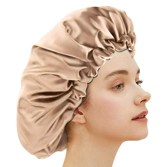 Silk Bonnet for Sleeping Women, Silk Bonnet, Satin Bonnet, Hair Bonnet for Sleeping Satin Bonnet for Hair Bonnets for Women Silk Bonnet for Natural Hair, Khaki