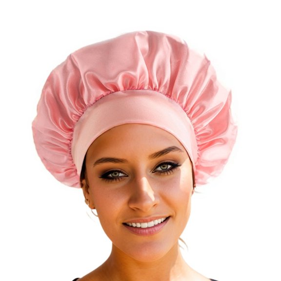 Silk Bonnet Wide-Band High-Elasticity Headscarf, Women Satin Bonnet Hair Wrap for Beauty , Shower , Hair Care Cap for Women, Satin Sleep Cap
