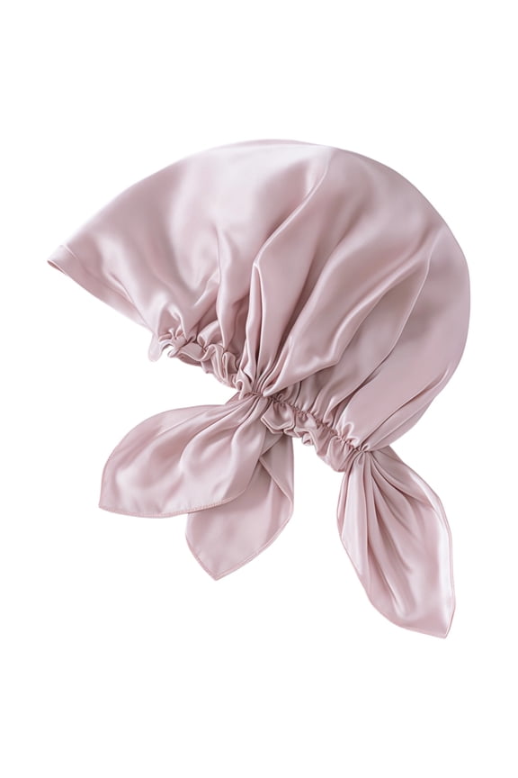 Silk Bonnet for Sleeping Women Curly Hair, Pink Silk Bonnet for Long Hair, Adjustable Silk Hair Bonnet, 100% Pure Mulberry Silk Sleep Cap