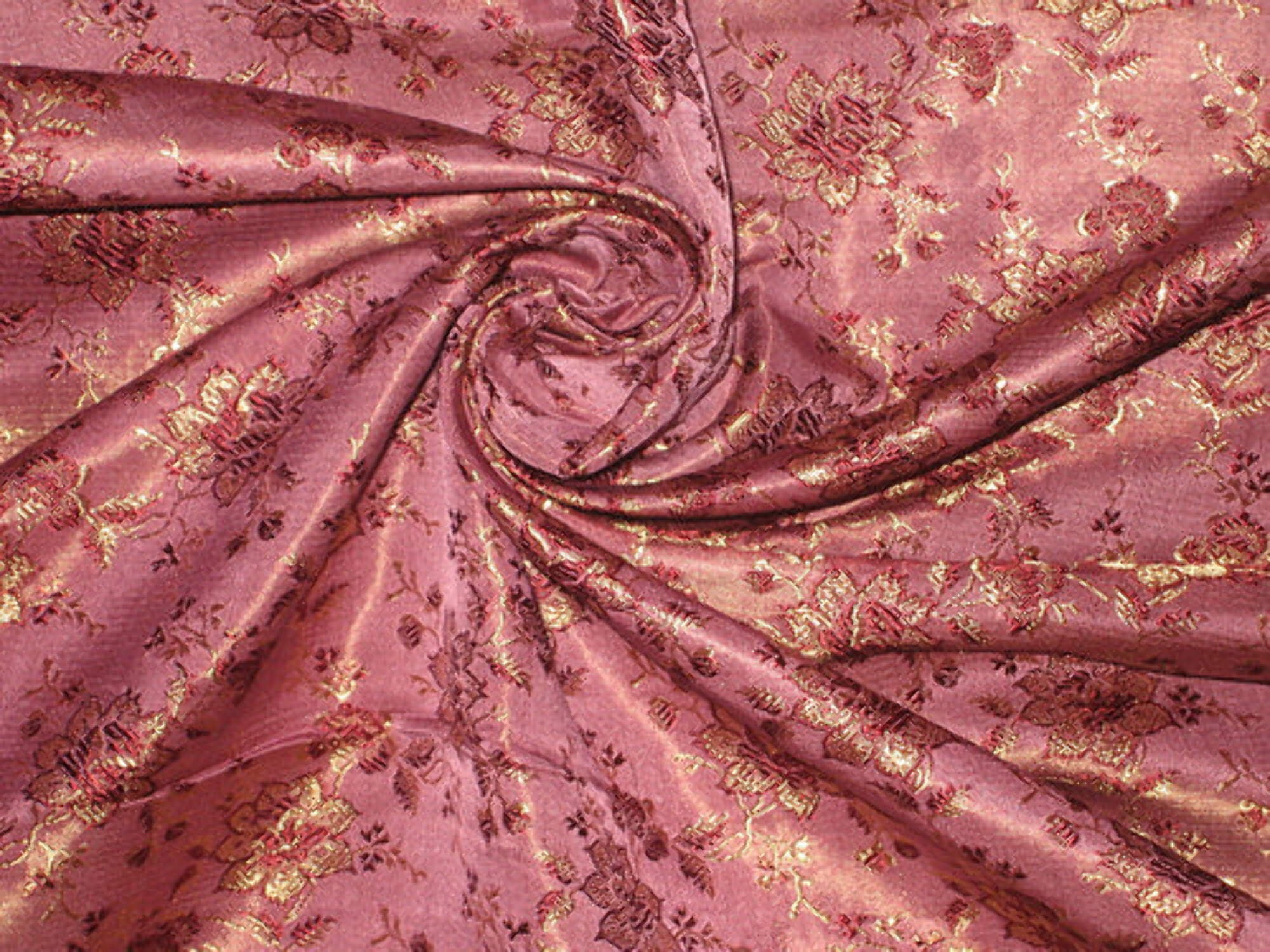 Maroon Silk Brocade JV-1470 Fabric