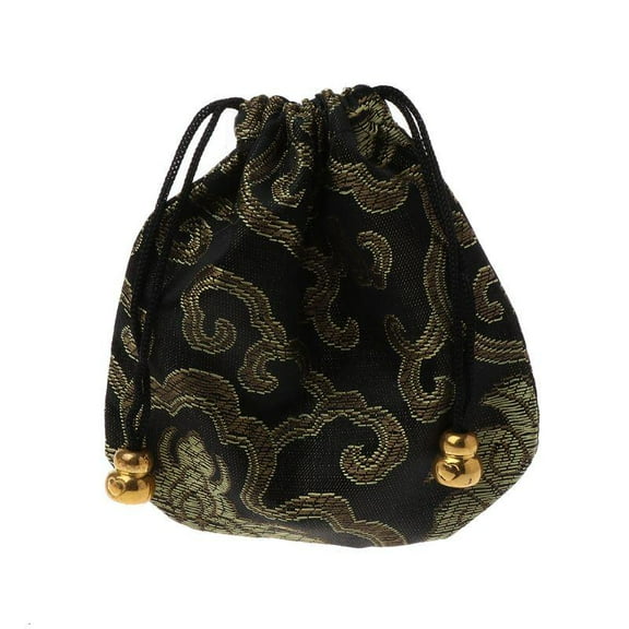 Silk Brocade Jewelry Pouch Drawstring Gift Bags Coin Purse Embroidered Candy Chocolate Bag for Wedding Party Favors