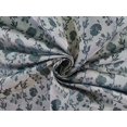 thumbnail image 1 of Silk Brocade fabric silver grey with blue green floral jacquard 44" wide BRO160[2], 1 of 5