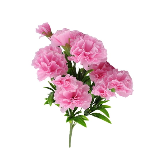 Silk Carnation Bouquet Artificial Flowers 11 Blooms Wedding Home Decor Outdoor Arrangements 30Cm