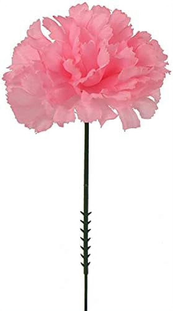 Supla 100 Pack White Artificial Carnation Flowers – Silk Blooms With Wired Stems, 3.5x7.9 Inches