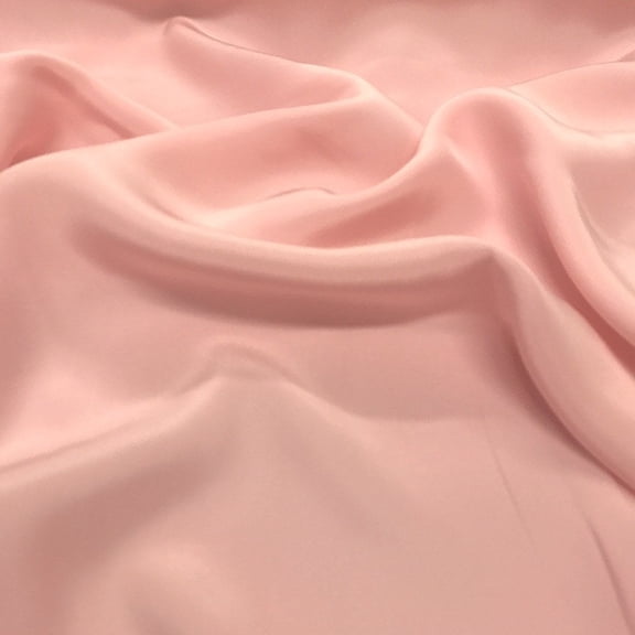 Silk Charmeuse Fabric 100% Silk Solid 44" wide 18 Momme Sold By the Yard Many Colors (Pink)