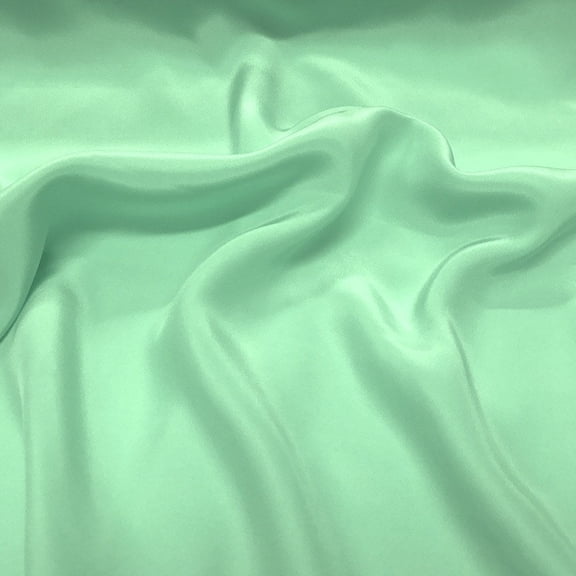 Silk Charmeuse Satin Fabric 45 Inch Pure Mulberry Shiny Soft Texture By The Yard & Wholesale - Seafoam (10 Yards)