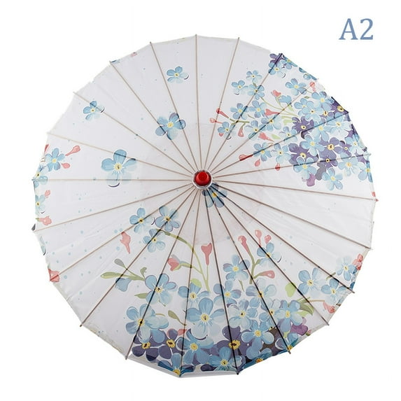 Silk Cloth Women Chinese Style Umbrella Cherry Blossoms Ancient Dance Umbrella