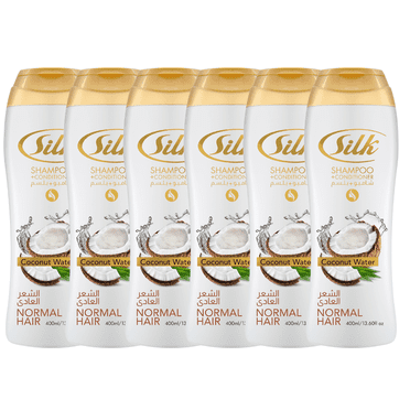Silk Coconut Water 2-in-1 Shampoo and Conditioner, Hydrating & Gentle Formula for Normal Hair, All Hair Types, 13.6 fl oz​, 6 pack