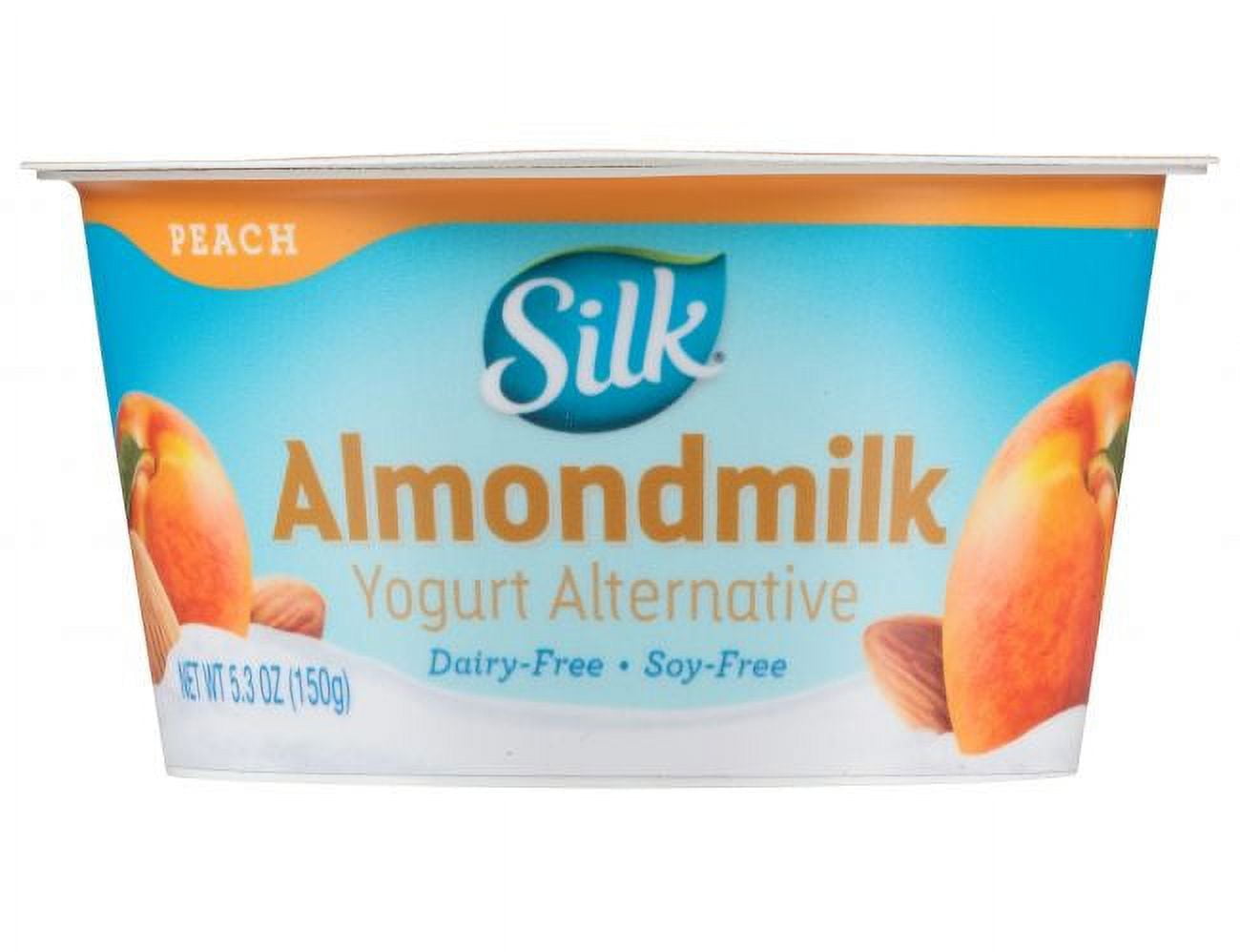 Silk Cultured Peach Almondmilk Yogurt Alternative, 5.3 Ounce - 8 per case.