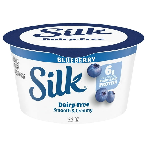 Silk Dairy Free, Blueberry Plant Based, Soy Milk Yogurt Alternative Container, 5.3 oz