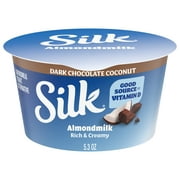 Silk Dairy Free, Dark Chocolate Coconut Plant Based, Almond Milk Yogurt Alternative Container, 5.3 oz