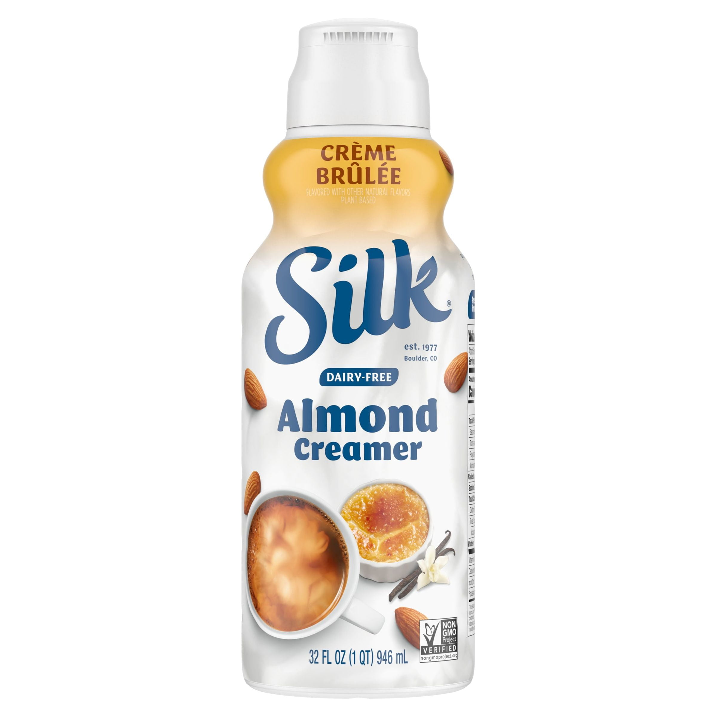 Save on Silk Dairy Free Creme Brulee Flavored Almondmilk Coffee Creamer  Order Online Delivery