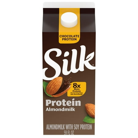 Silk Dairy Free, Gluten Free, Dark Chocolate Protein Almond Milk, 59 fl oz Carton