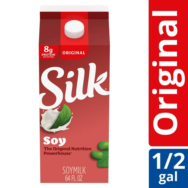 大流行中！ Silk oz fl 64 Free, Gluten & Dairy Milk, Soy Vegan Original 指輪・リング
