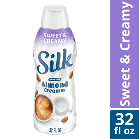 Silk Dairy Free, Gluten Free, Sweet and Creamy Almond Creamer, 32 fl oz Carton